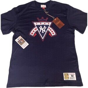 New York Yankees Shirt Men’s Medium Blue MLB Legendary Slub Mitchell & Ness NYC